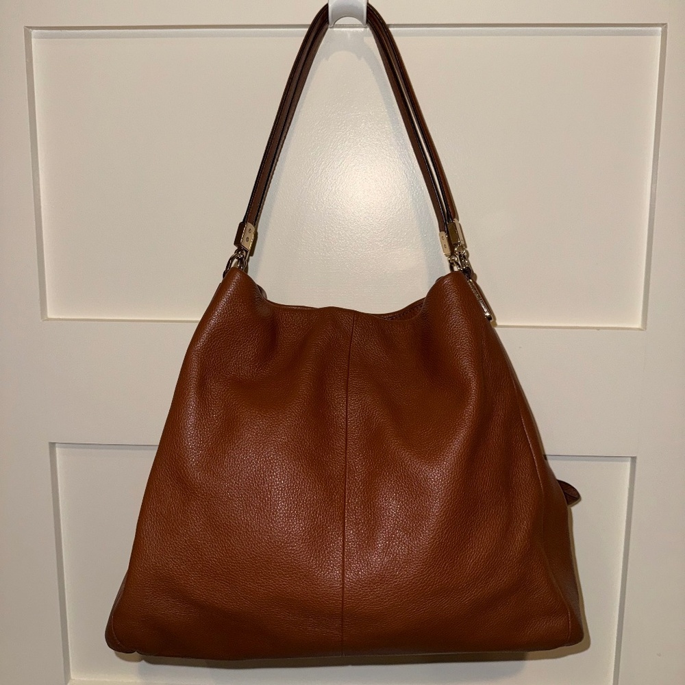 Coach Madison Phoebe pebbled Leather Tote Shoulder Bag